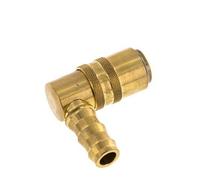 Laiton DN 9 Raccordement du moule Douille 12,7 mm Pilier du tuyau Protection contre le déverrouillage Double obturation 90-deg