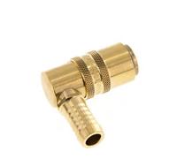 Laiton DN 9 Raccordement du moule Douille 13 mm Pilier du tuyau Protection contre le déverrouillage Double obturation 90-deg