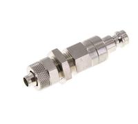 Laiton nickelé Coupleur d'air DN 5 Bouchon 6x8 mm Écrou-raccord Bulkhead Double Shut-Off