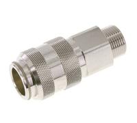 Laiton nickelé DN 15 Raccordement d'air femelle G 3/4 pouce mâle double obturation