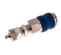 Laiton nickelé DN 5 Blue Air Coupling Socket 4x6 mm Union Nut Bulkhead