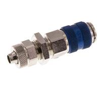 Laiton nickelé DN 5 Blue Air Coupling Socket 6x8 mm Union Nut Bulkhead