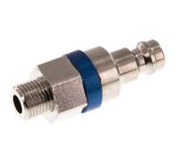 Laiton nickelé DN 5 Bouchon de raccord d'air bleu G 1/8 pouce mâle