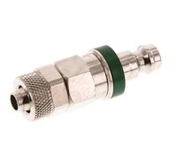 Laiton nickelé DN 5 Bouchon de raccord d'air vert Écrou-raccord 6x8 mm Double obturation