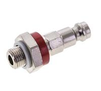 Laiton nickelé DN 5 codé rouge Bouchon de raccord d'air G 1/8 pouce mâle