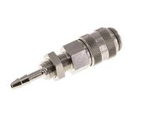 Laiton nickelé DN 5 Manchon d'accouplement d'air 4 mm Pilier de tuyau Bulkhead