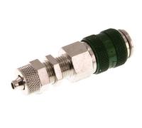 Laiton nickelé DN 5 Vert Air Coupling Socket 4x6 mm Union Nut Bulkhead