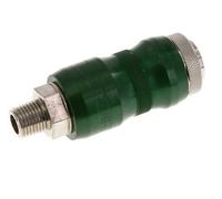 Laiton nickelé DN 7.8 Coupleur pneumatique de sécurité Douille à glissière R 1/4 pouce Mâle
