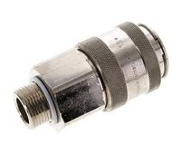 Laiton nickelé Raccord pneumatique DN 19 Douille G 3/4 pouce mâle à double obturation
