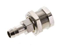 Laiton nickelé Raccord pneumatique DN 5 Douille 9 mm Colonne de tuyau Bulkhead Pull-Off