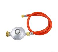 Laiton pour régulateur de propane GPL 50mbar 150cm tuyau orange laiton | Convient pour le GPL propane, le butane, le chauffage résidentiel, les appareils de cuisson, le contrôle du débit de gaz sûr