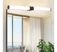 Laittiin LED Lampe Miroir Salle De Bain - 6W Armoire éClairage 40CM Noir | Bain Maquillage LumièRe 4000K Blanc Neutre Applique Murale IP44 Miroir Lampes Salle Pour Salle De Bain Armoire
