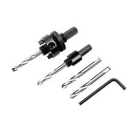 LAIWEI Lot de 5 Adaptateurs pour Scies à Trous, Mandrin Universel A2 & A4, Forets en Acier 4341 et Clé Hexagonale, Accessoire Compatible avec Scies Bimétalliques HSS 14-360 mm