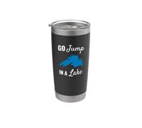 Lake Superior Bold Script with Playful Funny Lake Life Gobelet isotherme en acier inoxydable double paroi