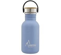LAKEN Basic Steel Bouteille d'eau en Acier Inoxydable, Gourde pour Enfants et Adultes avec Bouchon en Acier Inoxydable et Bambo