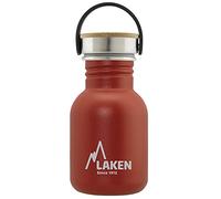 LAKEN Basic Steel Bouteille d'eau en Acier Inoxydable, Gourde pour Enfants et Adultes avec Bouchon en Acier Inoxydable et Bambo