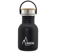 LAKEN Basic Steel Bouteille d'eau en Acier Inoxydable, Gourde pour Enfants et Adultes avec Bouchon en Acier Inoxydable et Bambo