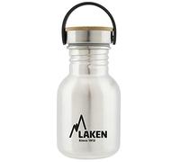 LAKEN Basic Steel Bouteille d'eau en Acier Inoxydable, Gourde pour Enfants et Adultes avec Bouchon en Acier Inoxydable et Bambo