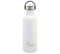 LAKEN Basic Steel Bouteille d'eau en Acier Inoxydable, Gourde pour Enfants et Adultes avec Bouchon en Acier Inoxydable et Bambo
