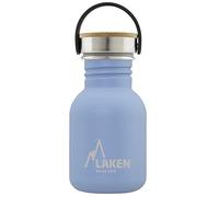 LAKEN Basic Steel Bouteille d'eau en Acier Inoxydable, Gourde pour Enfants et Adultes avec Bouchon en Acier Inoxydable et Bambo
