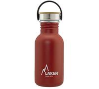 LAKEN Basic Steel Bouteille d'eau en Acier Inoxydable, Gourde pour Enfants et Adultes avec Bouchon en Acier Inoxydable et Bambo