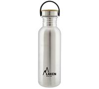 LAKEN Basic Steel Bouteille d'eau en Acier Inoxydable, Gourde pour Enfants et Adultes avec Bouchon en Acier Inoxydable et Bambo