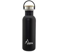 LAKEN Basic Steel Bouteille d'eau en Acier Inoxydable, Gourde pour Enfants et Adultes avec Bouchon en Acier Inoxydable et Bambo