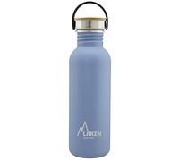 LAKEN Basic Steel Bouteille d'eau en Acier Inoxydable, Gourde pour Enfants et Adultes avec Bouchon en Acier Inoxydable et Bambo