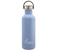 LAKEN Basic Steel Bouteille d'eau en Acier Inoxydable, Gourde pour Enfants et Adultes avec Bouchon en Acier Inoxydable et Bambo