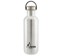 LAKEN Basic Steel Bouteille d'eau en Acier Inoxydable, Gourde pour Enfants et Adultes avec Bouchon en Acier Inoxydable et Bambo