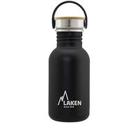 LAKEN Basic Steel Bouteille d'eau en Acier Inoxydable, Gourde pour Enfants et Adultes avec Bouchon en Acier Inoxydable et Bambo