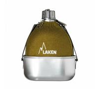 Gourde alu laken cantimplora avec quart et housse kaki 1l