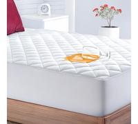Lakhmaali Protège-matelas matelassé imperméable pour lit simple, 4 couches, super absorbant, extra profond de 35 cm, hypoallergénique et respirant, lavable, pour la maison et l'hôtel, 90 x 190 cm