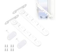 LAKPYN 2 Pièces Entrebailleur Fenetre sans Perçage, Réglage à Plusieurs Vitesses,Limiteur de Fenêtre Universel (Blanc)