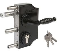 LAKQ Serrure Locinox décorative pour portes avec poignée pour profil de 40 mm, noir RAL 9005