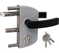 LAKZ Locinox Serrure de jardin avec poignée polyamide pour profil de 40 mm, gris RAL 7040