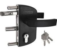 LAKZ Locinox Serrure de jardin avec poignée polyamide pour profil de 40 mm, noir RAL 9005 (LAKZ40P1LVCAP-9005)