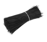LALADEFIEE 1000 Pièces Attaches de Câble en Fil de Fer Gainé Plastique Noir 15 Cm Flexibles et Faciles à Plier pour Gestion de Câbles la Maison et Présents