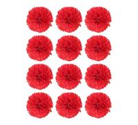 LALADEFIEE 12 Pièces Boule de Fleurs en Papier Rouge 30cm pour Décoration de Fête Élégante et Suspendue, pour Mariage et Ambiance de Rêve la Maison