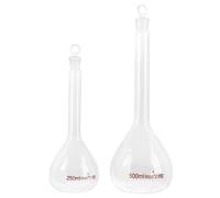 LALADEFIEE 2pcs Fioles à Fond Rond en Verre Transparent pour Laboratoire, Flacons Gradués Précis de 5ml à 2000ml, pour Mesure Chimique et Expérience Scientifique