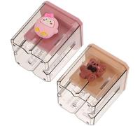 LALADEFIEE 2pcs Taille-crayons Cartoon Double Trou en Plastique, Aiguisoir Créatif et Robuste pour Garçon et Filles à L'école, Gain de Temps et Design Décoratif