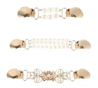 LALADEFIEE 3pièces Lot de Pinces Rétro pour Vêtements Pinces pour Pulls et Châles Femme à Écharpe avec Épingle de Sûreté Accessoire pour Cardigans et Robes