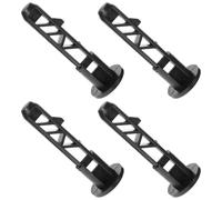 LALADEFIEE 4 Pièces Loquet de Poubelle Extérieure 120l en Plastique Noir, | Pièces de Couvercle pour Conteneur à Roulettes, Forme à Goupille Classique, Ouverture et Fermeture Fluides, Usage Extérieur