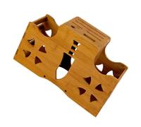 LALADEFIEE Bloc à Couteaux Pratique en Bambou Robuste Marron Rangement Multifonction Simple pour Accessoires Cuisine et Porte-ustensiles