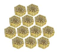 LALADEFIEE Boîte à Bonbons Coffret Élégant et Créatif Hexagonale 12 Pièces en Plastique pour Petits Objets, Décoration Rétro Chic pour Table