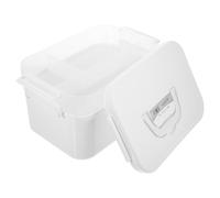 LALADEFIEE Boîte à Outils de Manucure Portable Blanche Conteneur de Stockage Multi-Couches en Plastique PP Solide Coffret de Manucure Compartiments Amovibles et Poignée Ergonomique pour