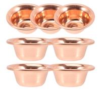 LALADEFIEE Bols en Laiton Bol Décoratif Pratique et Sûr pour Offrande D'eau Bénite Ensemble de 7 pour Cérémonies Bouddhistes en Extérieur ou Salons de Thé