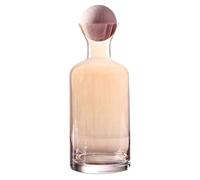 LALADEFIEE Bouilloire à Eau Froide en Verre Résistant Chaleur 1,2 L Base Plate et Large Ouverture, Carafe Porte-jus D'été Design Danois Accessoire en Bois, pour Réfrigérateur et Boissons