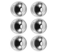 LALADEFIEE Boules de Glace en Acier Inoxydable 304 Lot de 6 Pièces Réutilisables Argentées, Pierres à Whisky Non Fondantes pour Rafraîchir Boissons et Vin