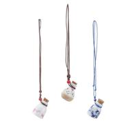 LALADEFIEE Bouteilles à Souhaits avec Bouchons en Liège Lot de 3 en Céramique Design Vintage Unique Présent Plusieurs Styles pour Artisanat et Décoration Plusieurs Styles